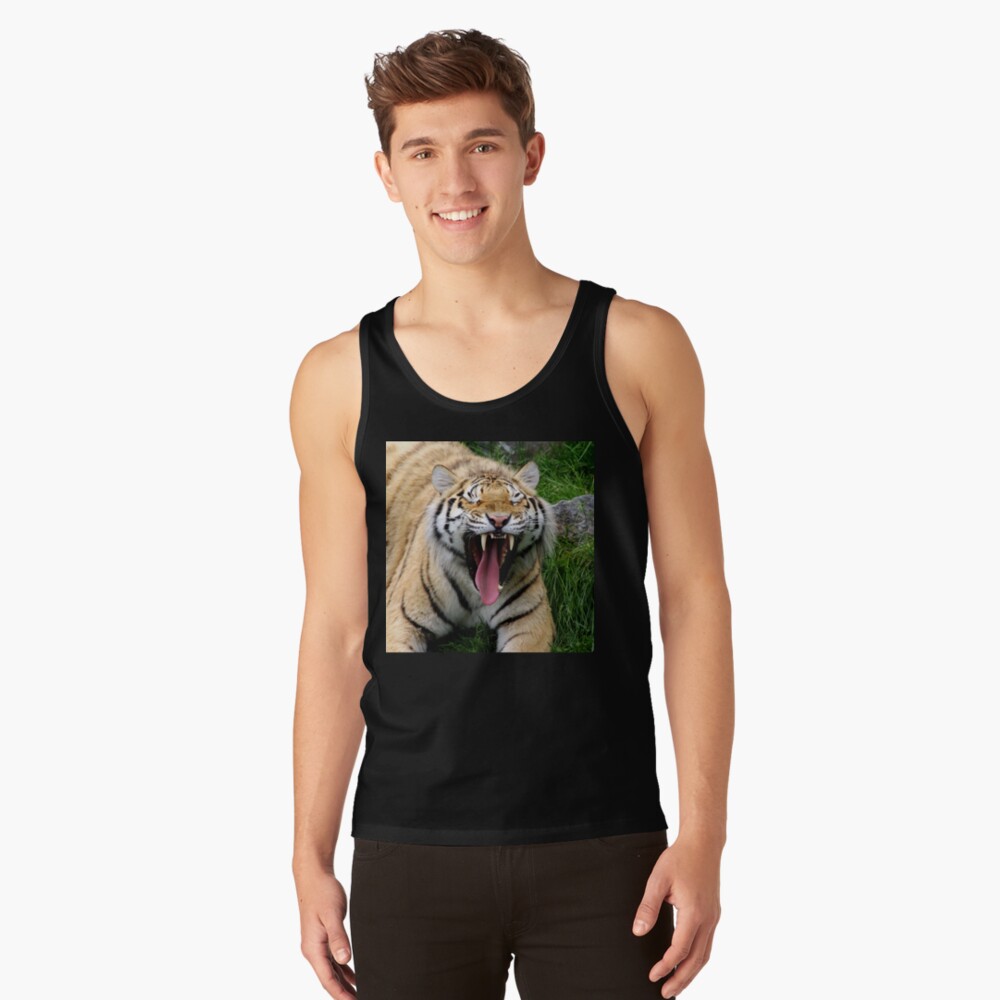 yawning tiger 1 Tank Top