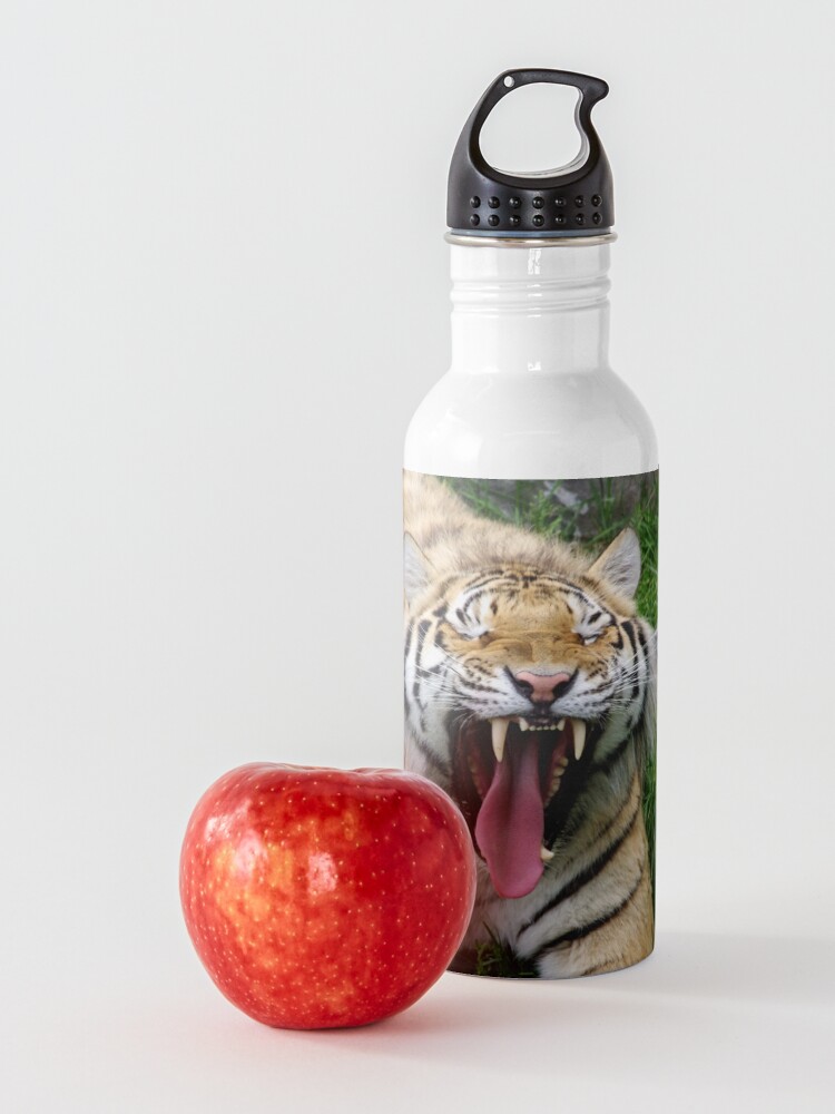 Alternate view of yawning tiger 1 Water Bottle