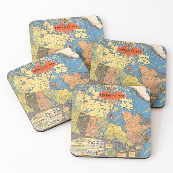 Item preview, 1944 Vintage map of Canada designed and sold by Gin  Neko.