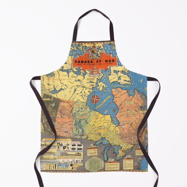 Item preview, 1944 Vintage map of Canada designed and sold by Gin  Neko.