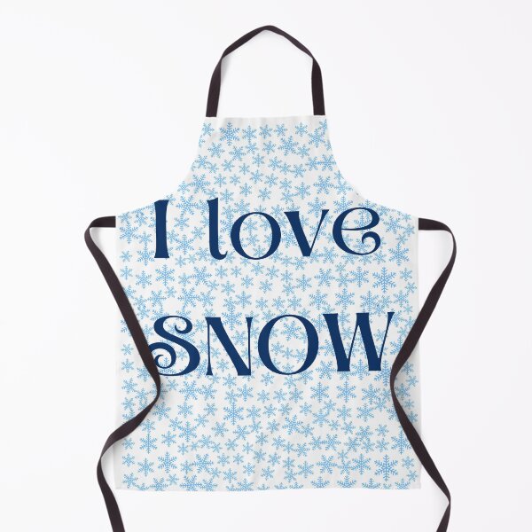 Item preview, "I love snow" festive winter design with blue snowflakes designed and sold by OlsonPetDesigns.