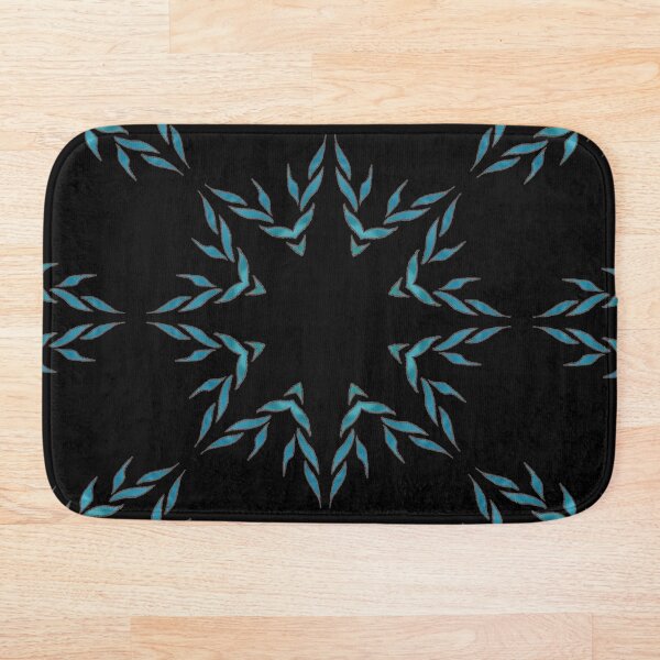Item preview, Black Beach Sketched Leaf Seaweed Mandala designed and sold by Sarah Krafft.