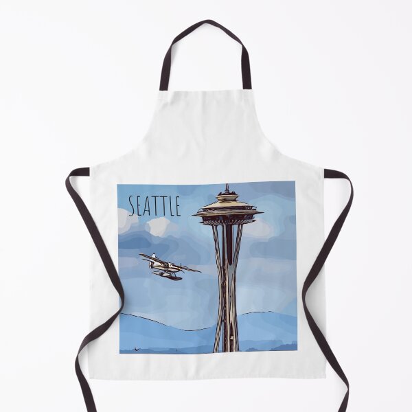 Item preview, Seattle Space Needle with Seaplane - WelshDesigns designed and sold by welshdesigns.