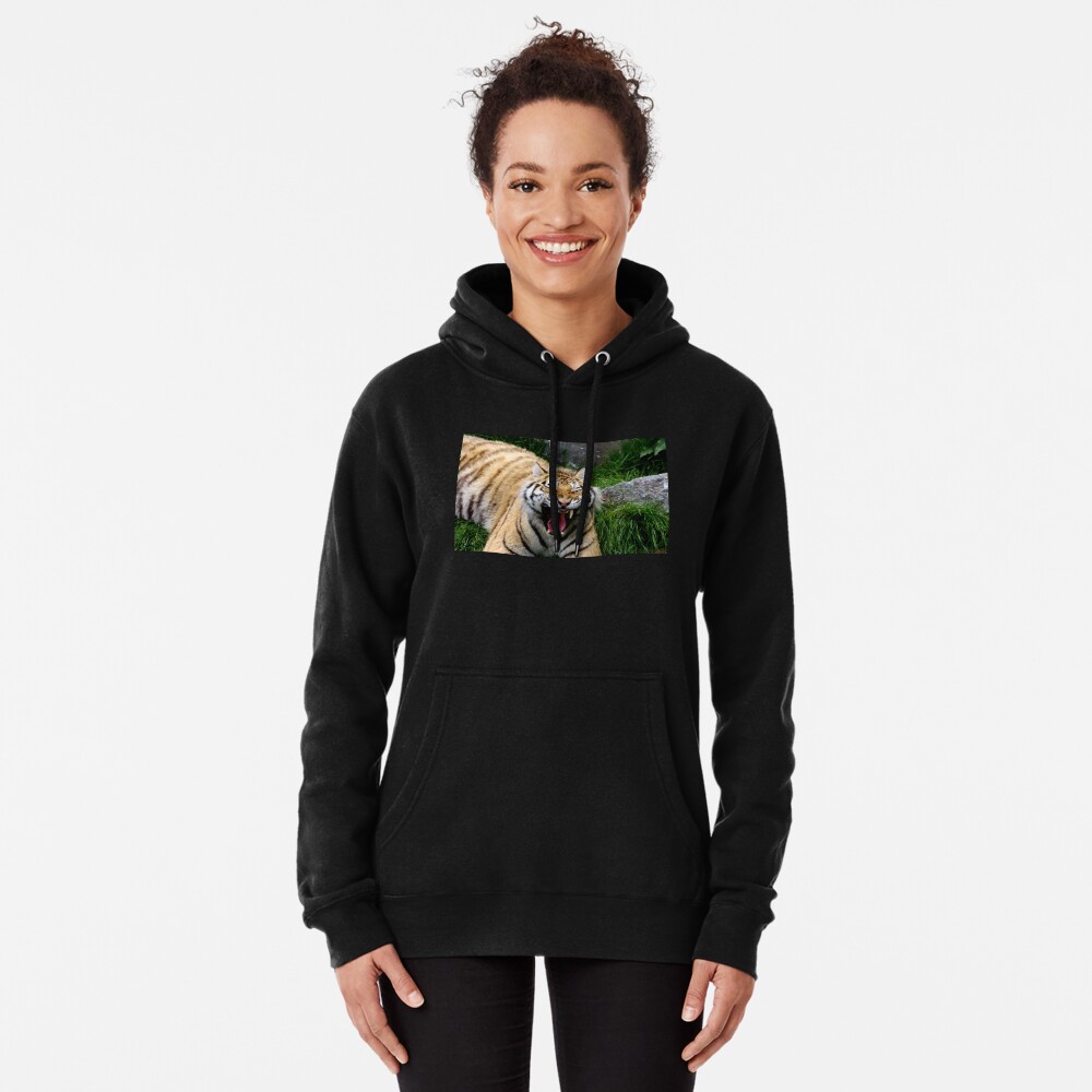 Yawning tiger 2 Pullover Hoodie