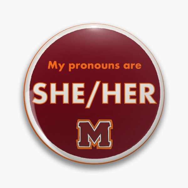 Item preview, MC Pronoun Pin designed and sold by reaganmondayy.