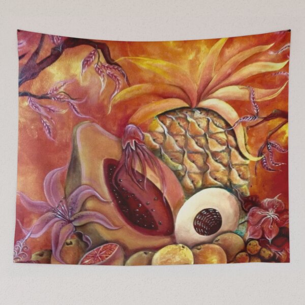 Item preview, Orange fruits with flowers designed and sold by decasoart.