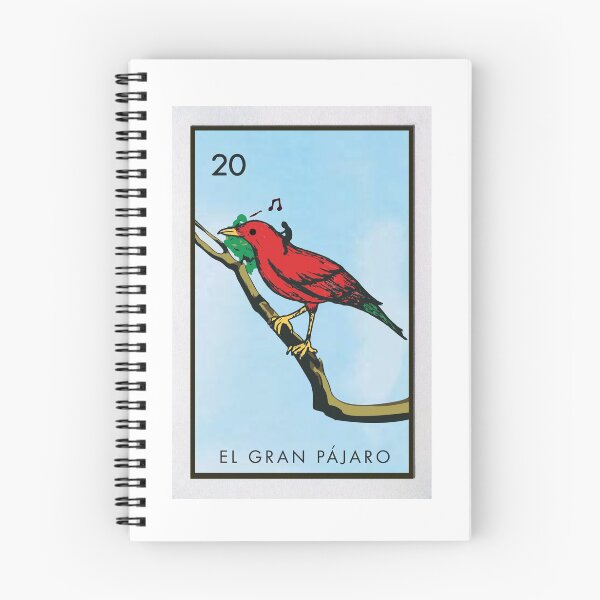 Item preview, El Pajaro Loteria Card, Red Bird on Branch designed and sold by robalonso.