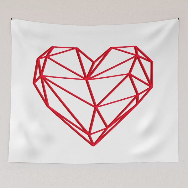Item preview, Geometric heart designed and sold by Tania Guzmán.