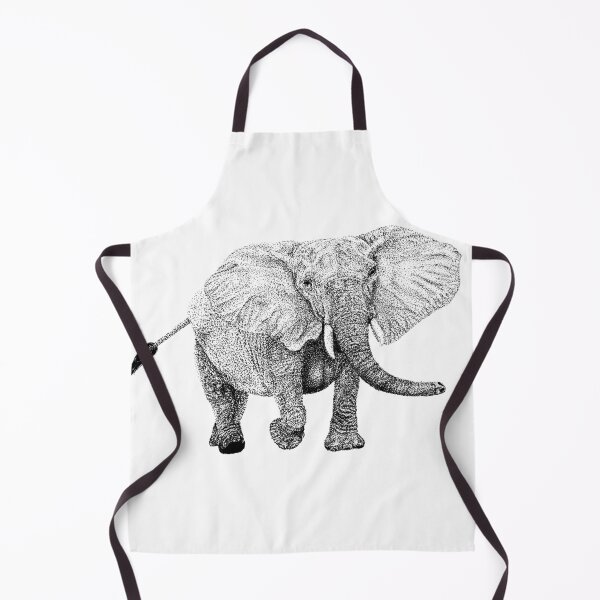 Item preview, African Elephant Pen and Ink Stipple Art designed and sold by jcianci.