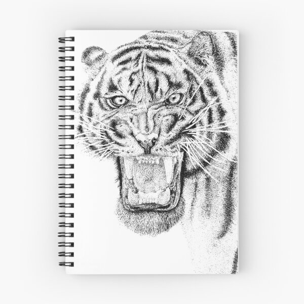 Item preview, Tiger Pen and Ink Stipple Drawing designed and sold by jcianci.