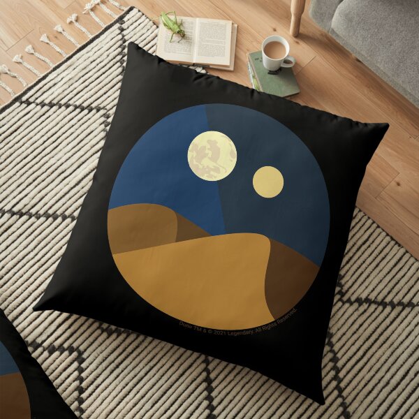Minimalist Arrakis at Night Floor Pillow