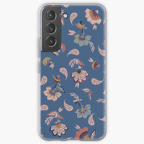 Boho Floral Blue Samsung Galaxy Soft Case