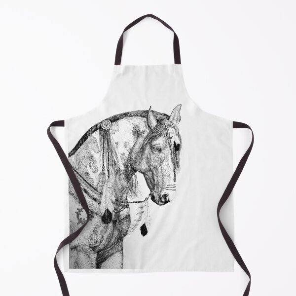 Item preview, Native American Paint Horse Pen and Ink Stipple Art designed and sold by jcianci.