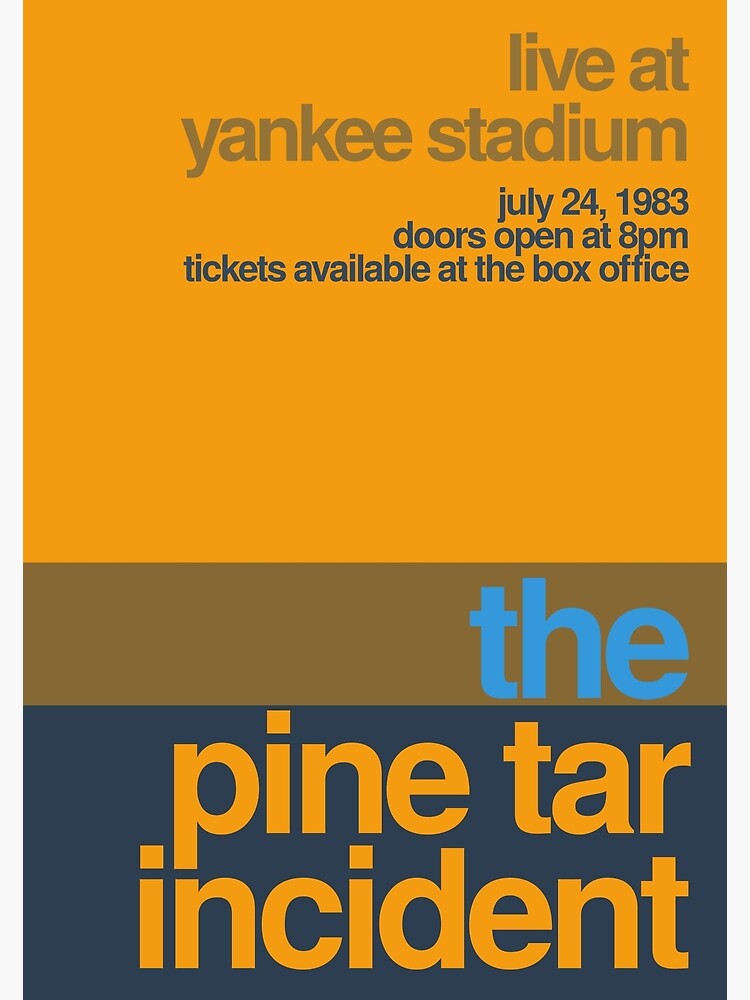 "The Pine Tar Incident Concert Poster" Framed Art Print by