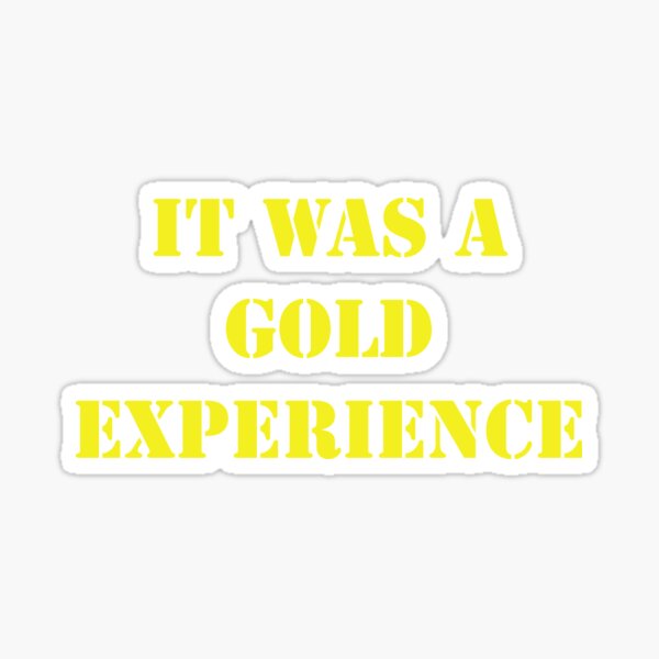 Gold Experience Stickers Redbubble - fighting gold roblox id