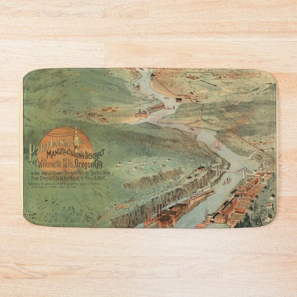 Item preview, 1896 Vintage Illustration of Columbia River from Oregon City, across Portland, to Mt. St. Helens designed and sold by Gin  Neko.