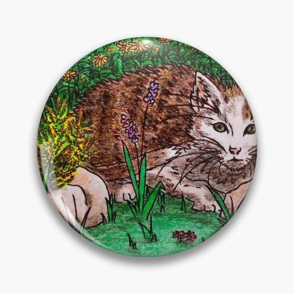 Item preview, Cat in flower garden designed and sold by GittaG74.