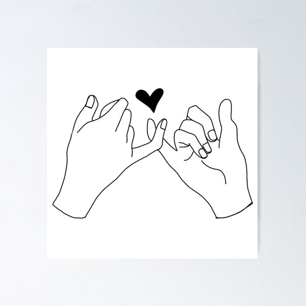 Abstract illustration of pinky promise always together concept