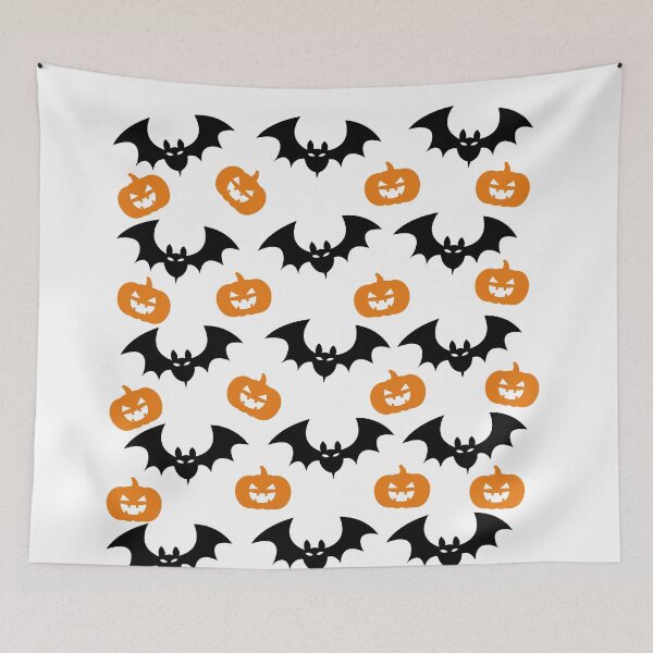 Item preview, Halloween pattern with pumpkin and bats designed and sold by khaled11591.