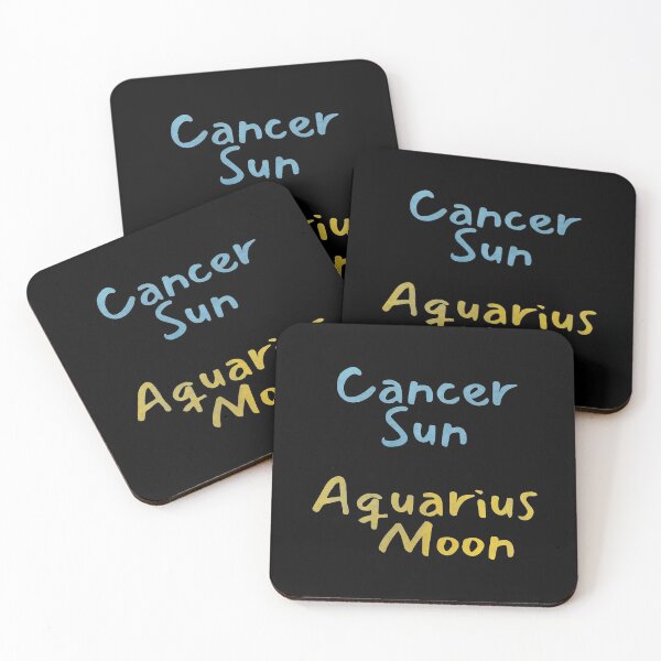 Item preview, Cancer Sun Aquarius Moon Text designed and sold by leomooncreates.