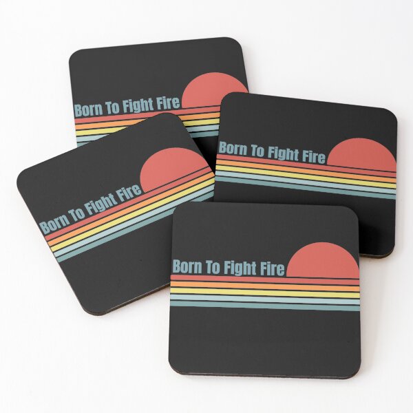 Item preview, Born to fight fire- retro sunset designed and sold by Firefamily.