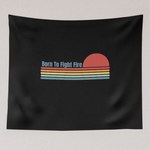 Item preview, Born to fight fire- retro sunset designed and sold by Firefamily.