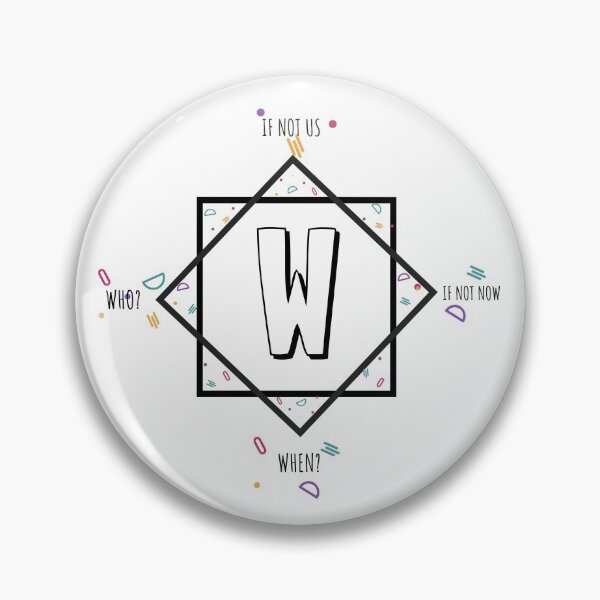 Artikelvorschau, Monogrammierter Anfangsbuchstabe W mit inspirierendem Zitat "WENN NICHT UNS, WER? WENN NICHT JETZT, WANN?". Wähle deinen Favoriten. entworfen und verkauft von 爱芳 Ai Fang.