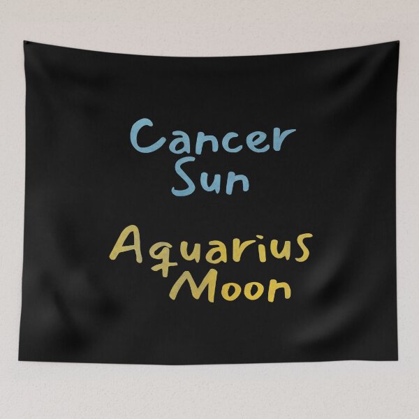 Item preview, Cancer Sun Aquarius Moon Text designed and sold by leomooncreates.