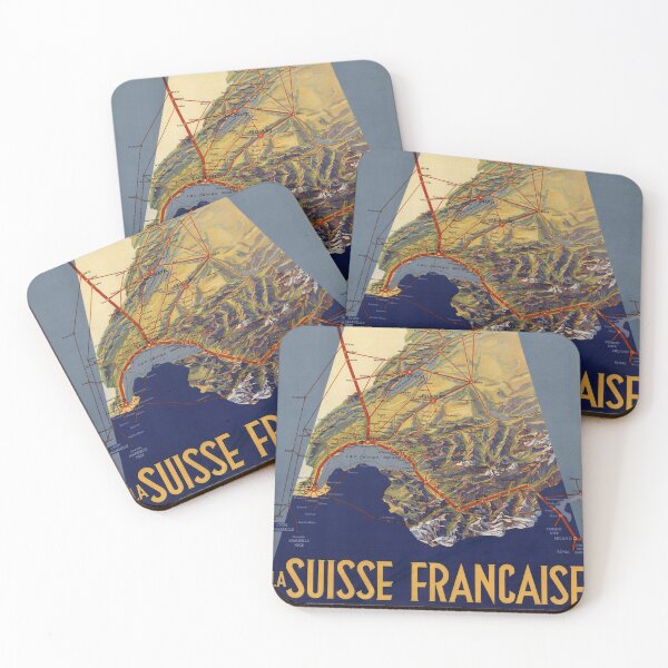 Item preview, 1939 Vintage Poster Railroads of French Speaking Switzerland designed and sold by Gin  Neko.