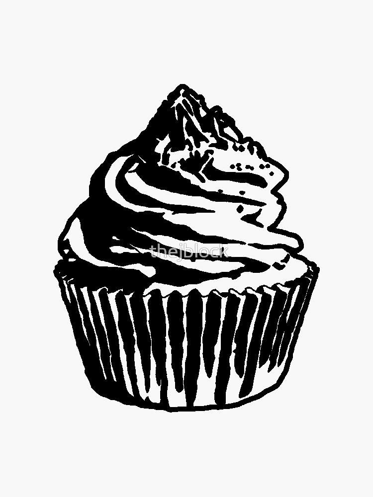 Hand drawn muffin isolated on white sketch Vector Image