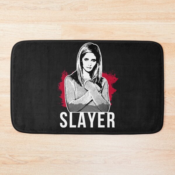 Item preview, Slayer Portrait - Red with White Text (BtVS) designed and sold by Vixetches.