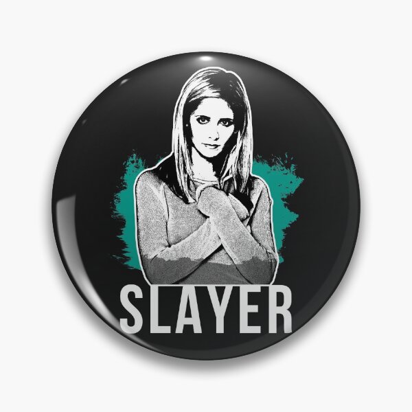 Item preview, Retrato de asesino - Verde azulado con texto blanco (BtVS) designed and sold by Vixetches.