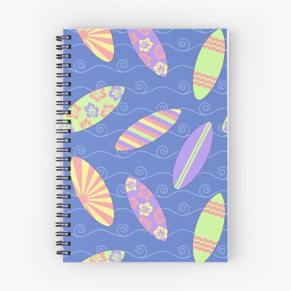 Item preview, Colorful Retro Surfboard Pattern Blue designed and sold by karwilberevivalcollection.