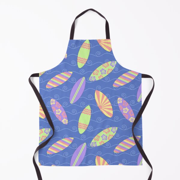 Item preview, Colorful Retro Surfboard Pattern Blue designed and sold by karwilberevivalcollection.