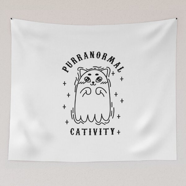 Item preview, Purranormal Cativity Halloween Cute Cat Ghost  designed and sold by kurokameart.