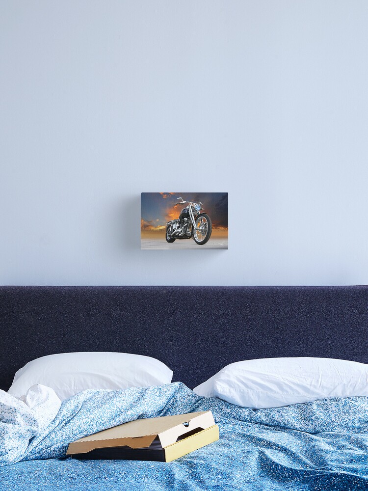 HARLEY EAGLE-CUSTOM FRAMED CANVAS PRINTS.LARGE SELECTION OF SIZES-CHOOSE YOURS !