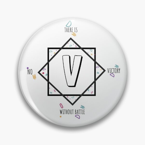Item preview, Monogrammed Initial Letter V with Inspiring Quote "THERE IS NO VICTORY WITHOUT BATTLE". Choose your Favorite. designed and sold by 爱芳 Ai Fang.