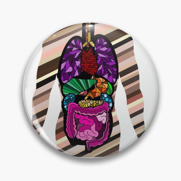 Item preview, Human Body Organs - Stained Glass Print designed and sold by caringarage.