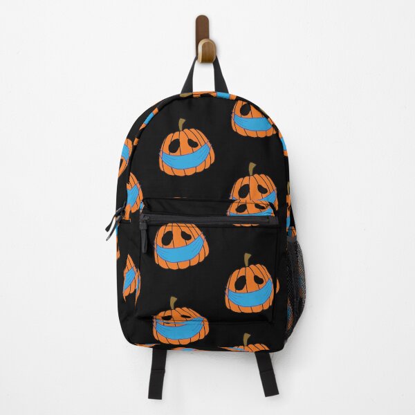 Item preview, Halloween pumpkin wearing a mask 2020 social distancing  designed and sold by ReluctantChickn.