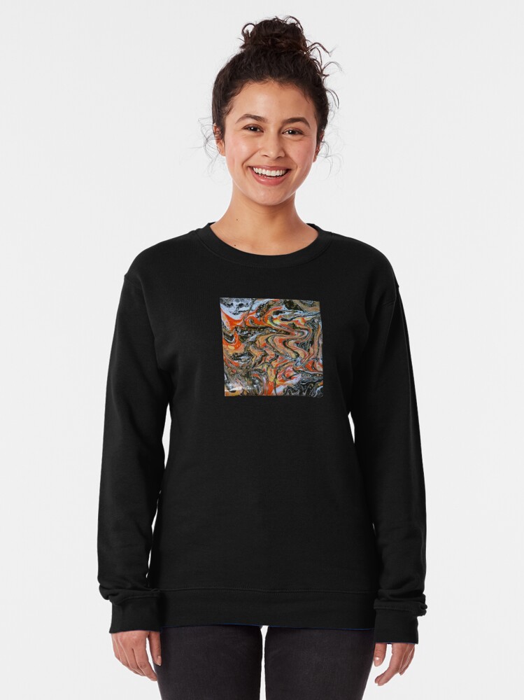 Alternate view of Abstract Painting-"Candy Corn"-Abstract Art-Abstracts Pullover Sweatshirt