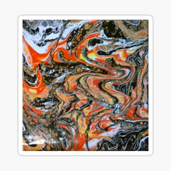 Abstract Painting-"Candy Corn"-Abstract Art-Abstracts Sticker