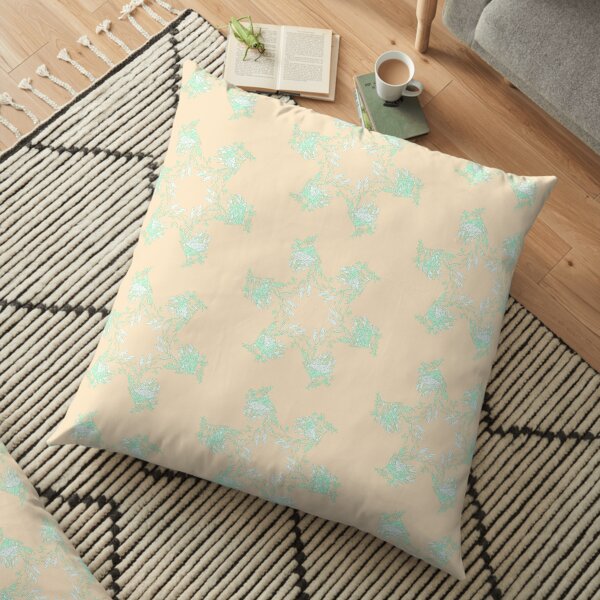 Apricot Leafy Seadragon Floor Pillow