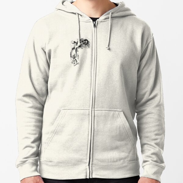 Alice In Wonderland Ultra Soft Fleece Hoodie - Grey Marle