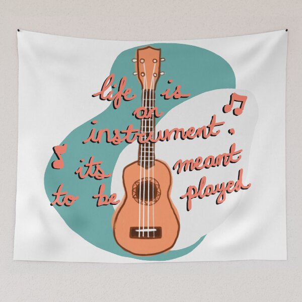 Item preview, ukulele(green / orange) - Life is an instrument, it's meant to be played! designed and sold by citrusapple.