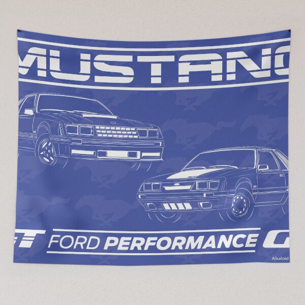 Item preview, Blueprint themed four eyed Mustang design designed and sold by ADezignz.