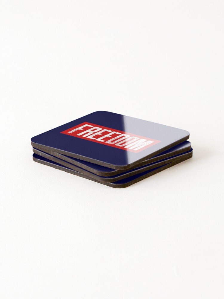Thumbnail 4 of 5, Coasters (Set of 4), FREEDOM designed and sold by DEWDesigns.