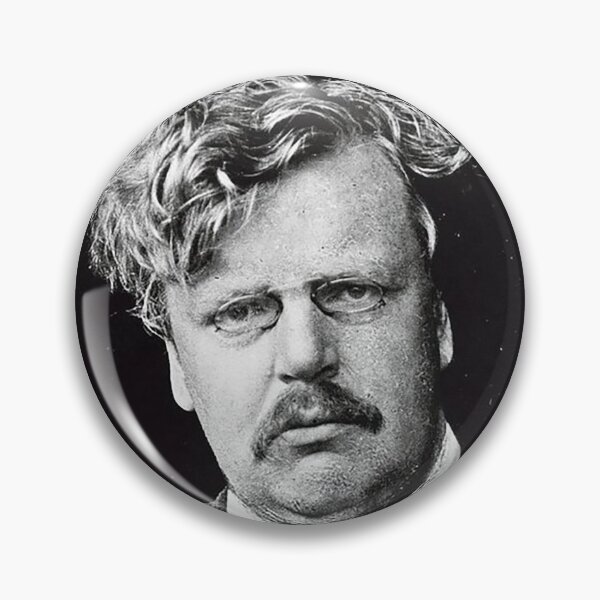 Artikelvorschau, G.K. Schwarz-Weiß-Porträt von Chesterton entworfen und verkauft von savantdesigns.