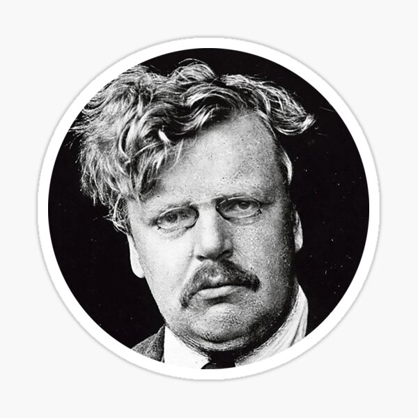 Item preview, G.K. Chesterton Black and White Portrait designed and sold by savantdesigns.