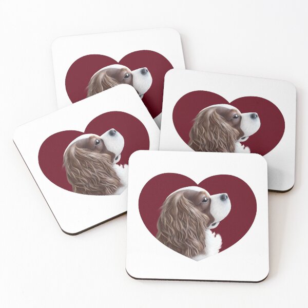 Item preview, Cavalier King Charles Spaniel - Blenheim in a Heart designed and sold by jollyinu.