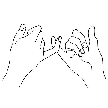 Artwork thumbnail, Promise Pinky Finger Line Art by Dollfacedesign